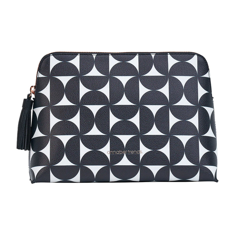 Vanity Bag - Large - Black & White Geometric