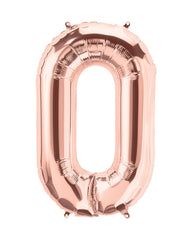 86cm Rose Gold Number Balloons