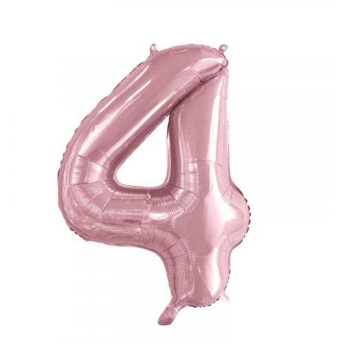 INFLATED 86cm Light Pink Number Balloons