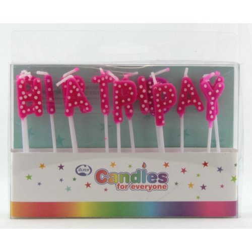 Happy Birthday Polkadots Candles