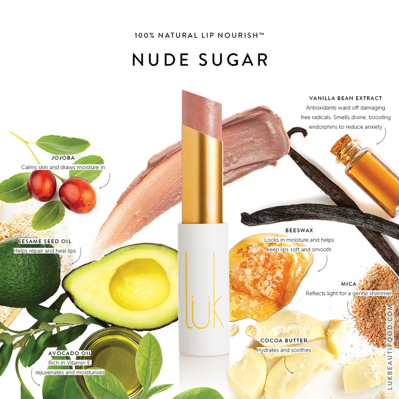 Luk Beautifood Lip Nourish – Nude Sugar Natural Lipstick