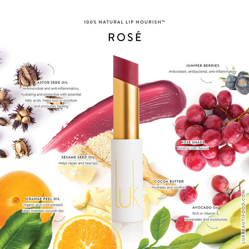 Luk Beautifood Lip Nourish – Rosé Natural Lipstick