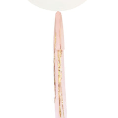 Balloon Tail - White Gold + Pink