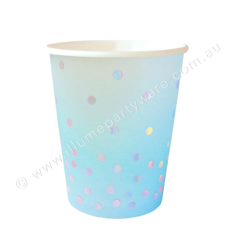 Blue Iridescent Cups (300ml)
