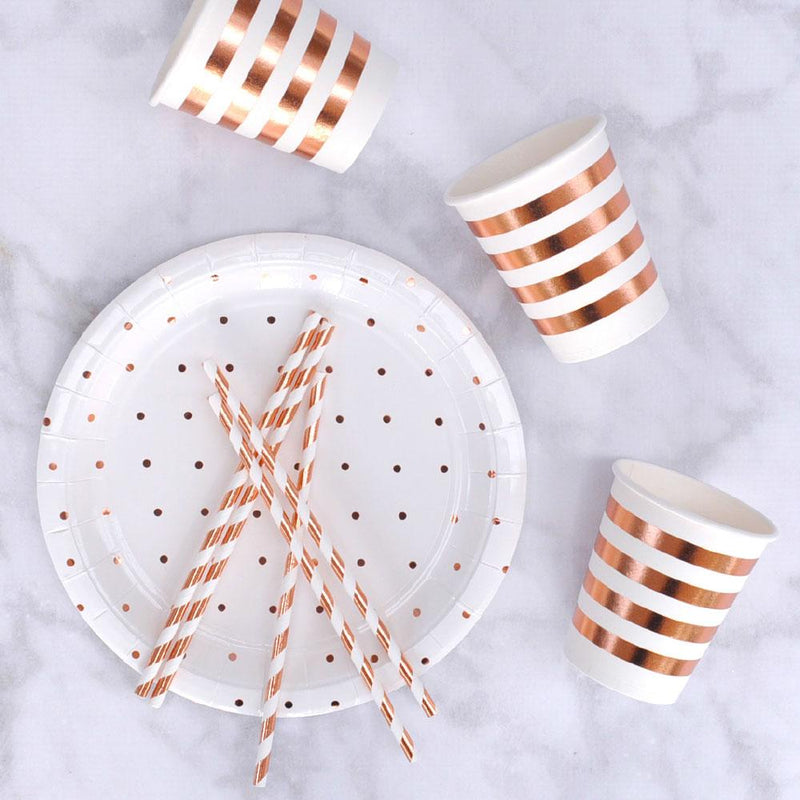 Rose Gold Stripes Cups (300ml)