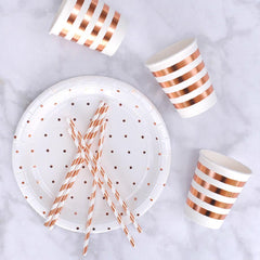 Rose Gold Stripes Cups (300ml)