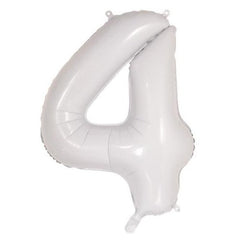 86cm White Number Balloons