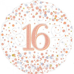 INFLATED Sparkling Fizz Rose Gold Birthday Numbered