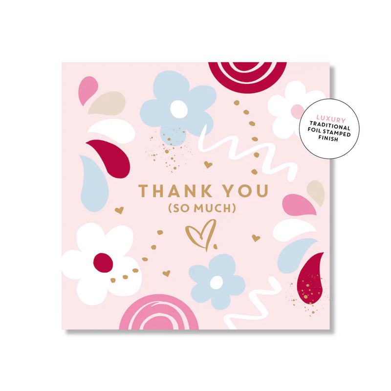 Mini Card - Thank You Floral Retro