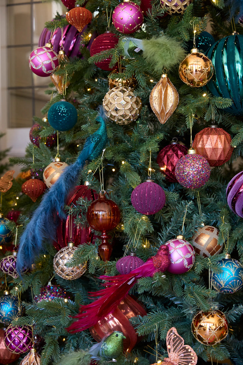 Elaborate Layered Red Clip Bird