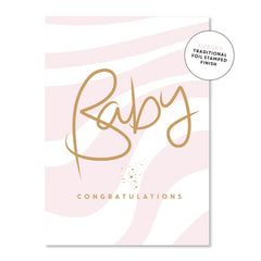 Baby Congratulations - Pink Ripple