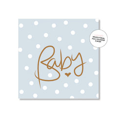 Mini Card - Baby Polkadot Blue