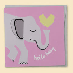 Hello Baby Card – Pink