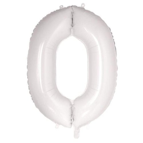86cm White Number Balloons