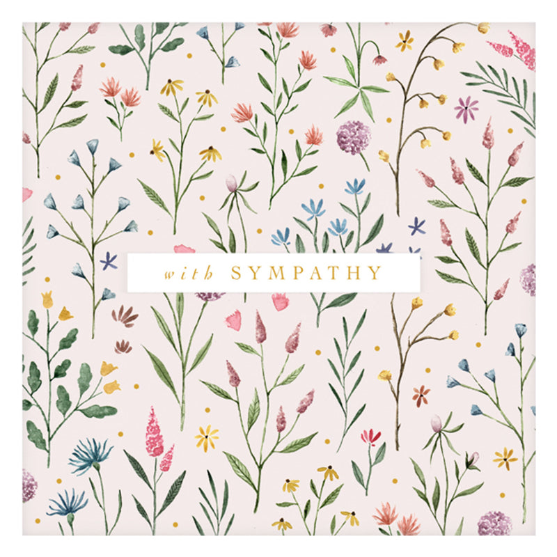 With Sympathy - Delicate Flowers