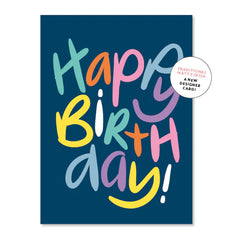 HBD Letters Navy