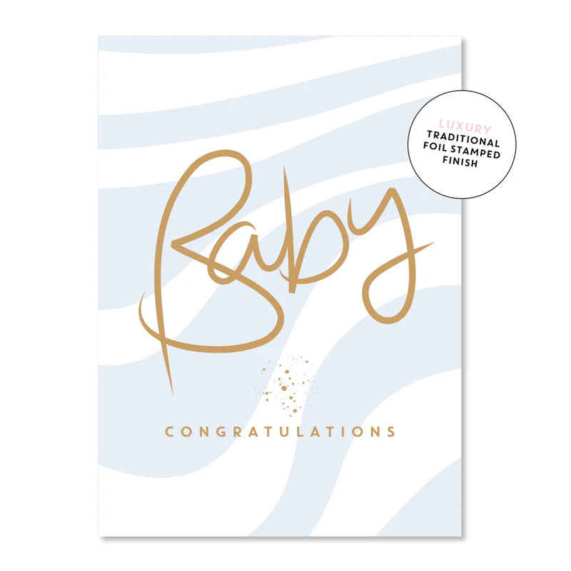Baby Congratulations - Blue Ripple