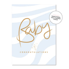 Baby Congratulations - Blue Ripple