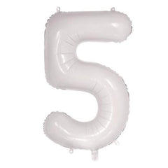86cm White Number Balloons