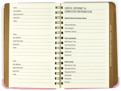 Tree of Hearts Internet Address & Password Logbook