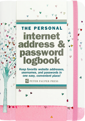 Tree of Hearts Internet Address & Password Logbook