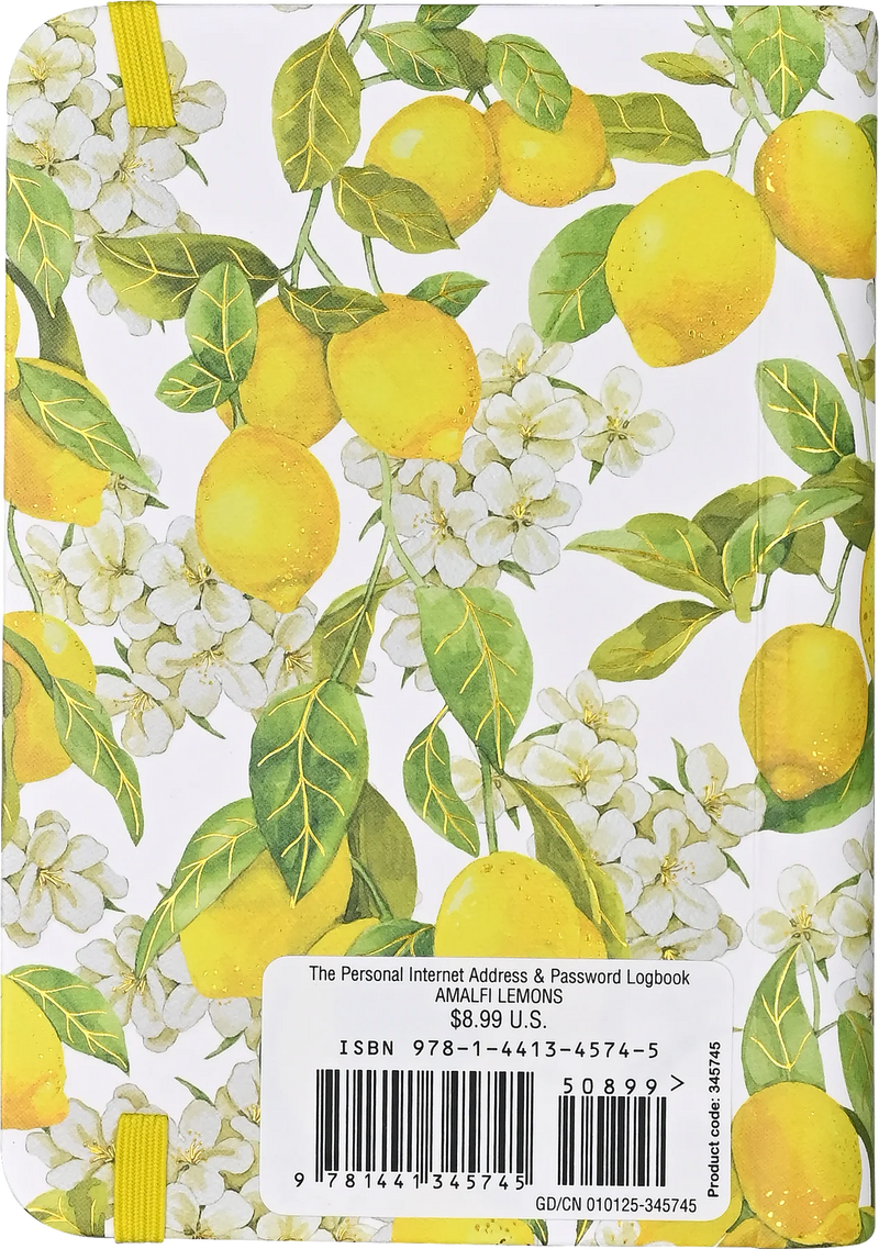 Amalfi Lemons Internet Address & Password Logbook