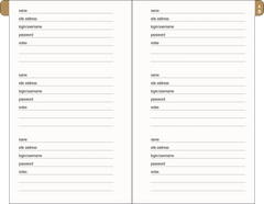 Amalfi Lemons Internet Address & Password Logbook