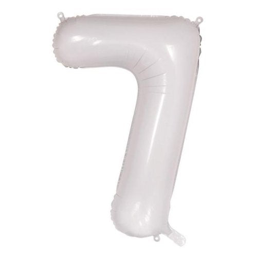 86cm White Number Balloons