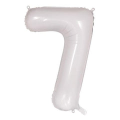 86cm White Number Balloons