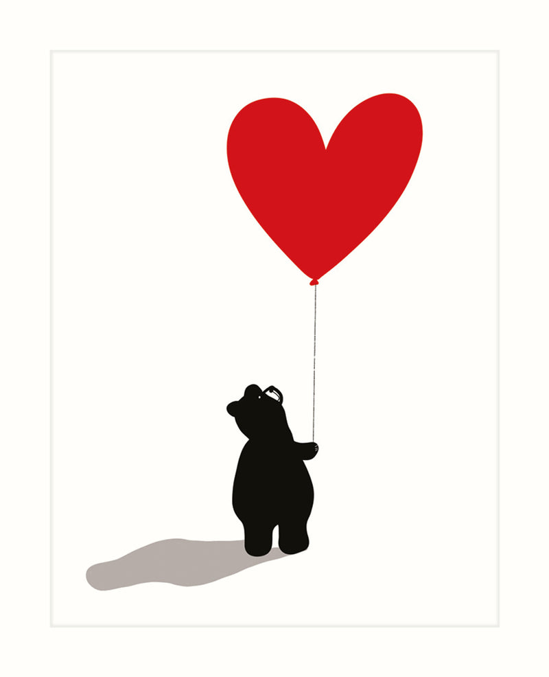 Bear - Heart Balloon