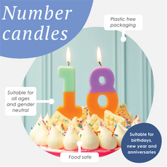 Orange & Red Number Candle - 4