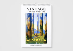Vintage Travel Posters 2026 Wall Calendar