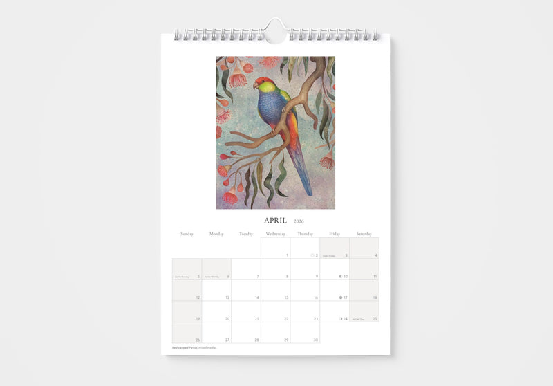 Australian Parrots By Vlad Stankovic 2026 Wall Calendar