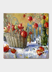 Pomegranates In Basket By Margaret Olley