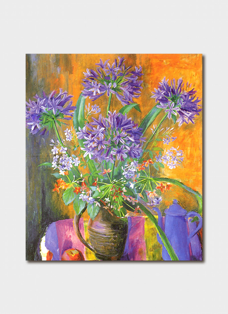 Margaret Olley - Agapanthus and Plumbago