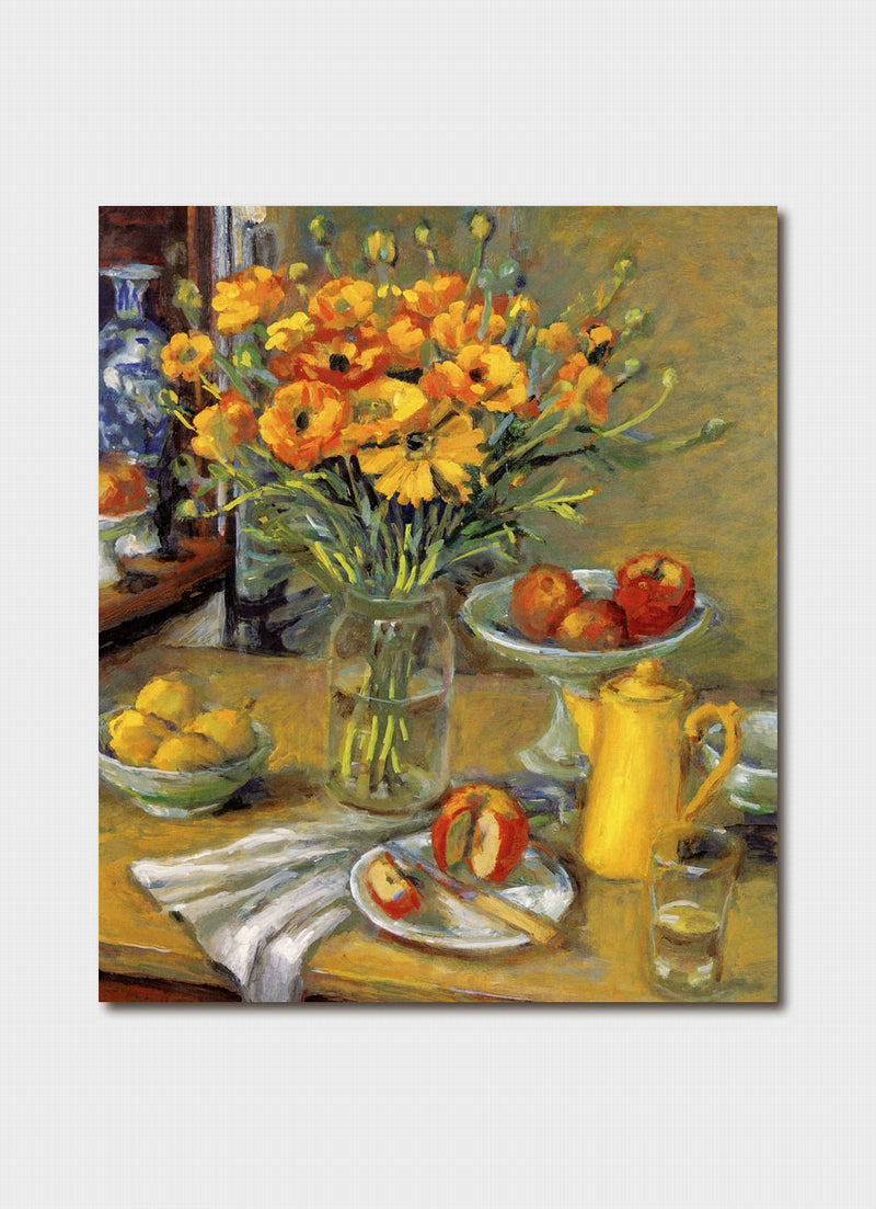 Margaret Olley - Ranunculus and Yellow Jug