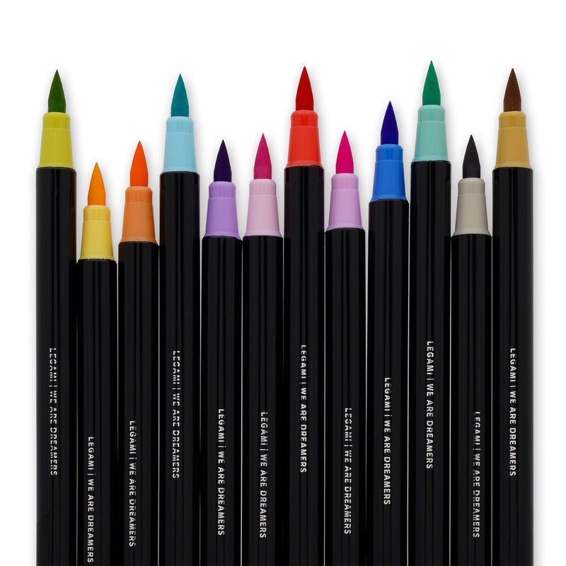 Brush Markers in Pastel Colours - Set of 12