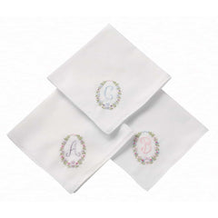 Handkerchiefs wth Embroidery Design - Alphabet A-Z