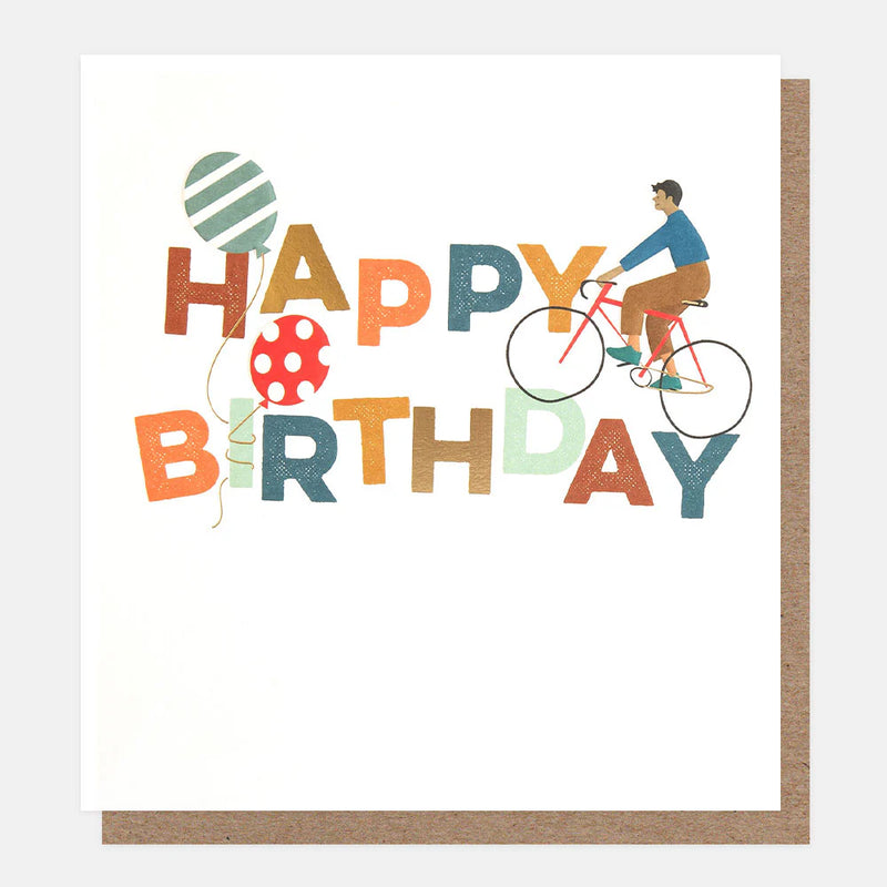 Happy Birthday Bike And Balloons