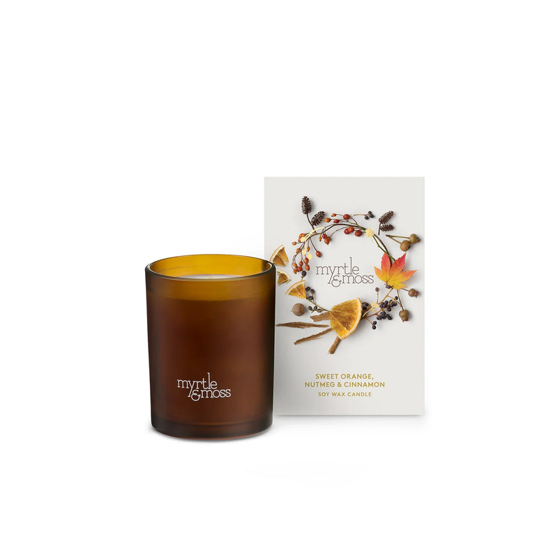 Myrtle & Moss Christmas Candle - Sweet Orange, Nutmeg & Cinnamon