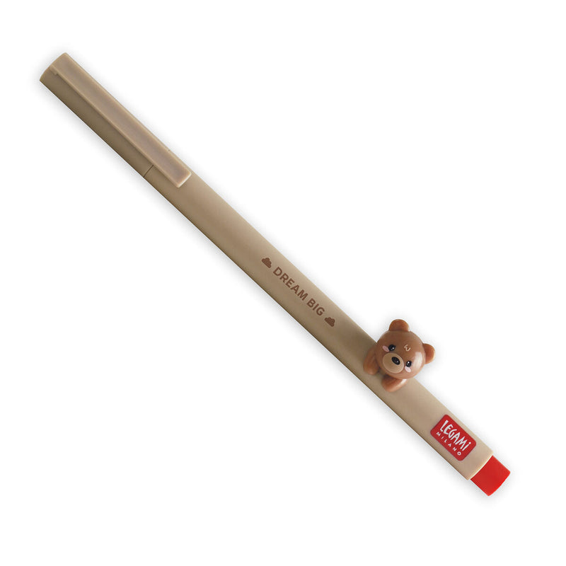 Gel Pen with Animal Decoration - Teddy Bear