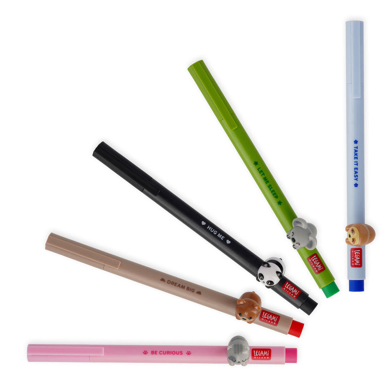Gel Pen with Animal Decoration - Teddy Bear