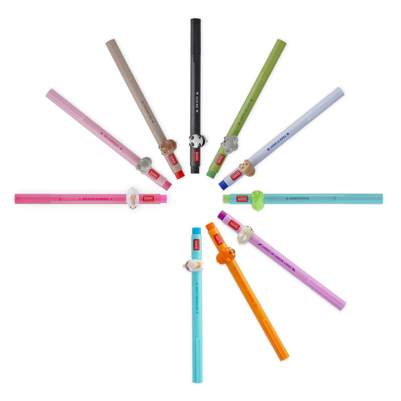 Gel Pen with Animal Decoration -  Llama