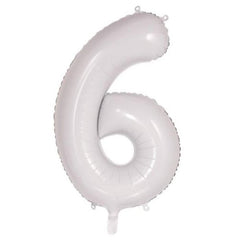 86cm White Number Balloons