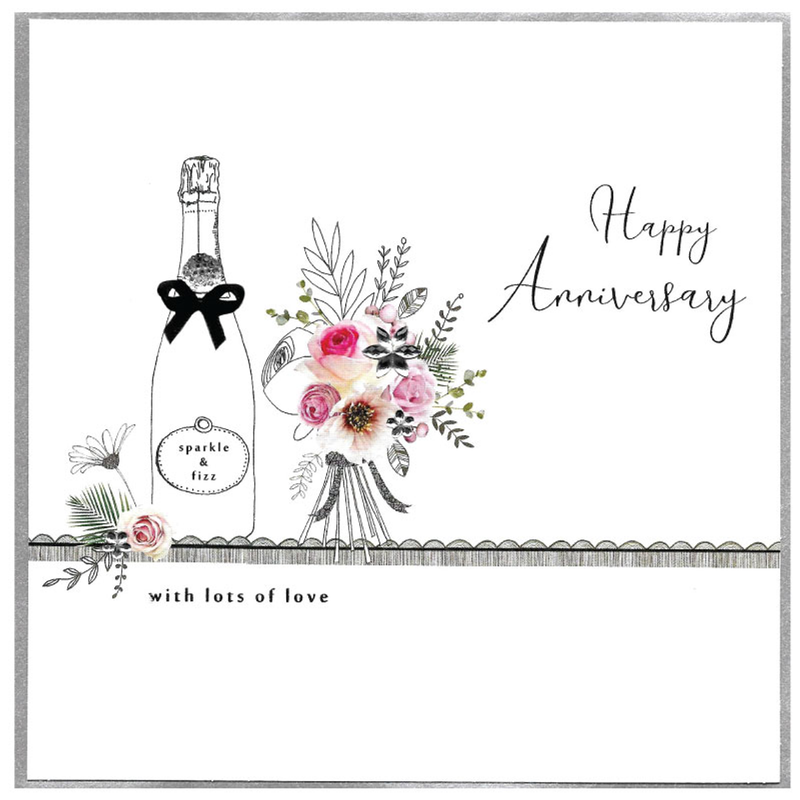 Happy Anniversary - Sparkle Fizz Flowers