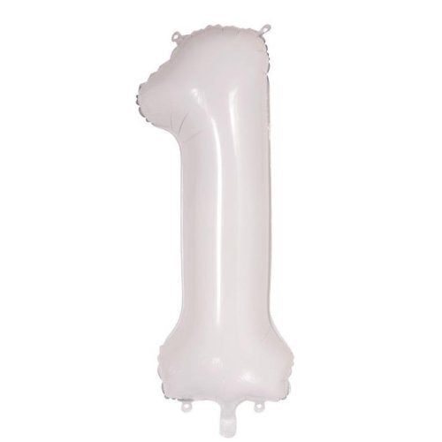 86cm White Number Balloons