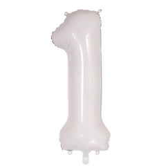 86cm White Number Balloons