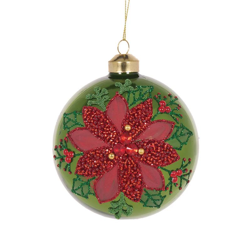 Elaborate Poinsettia Bauble