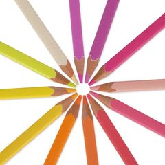 Set of 12 Colouring Pencils in Sunset Palette