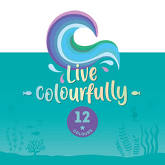 Set of 12 Colouring Pencils in Ocean Palette